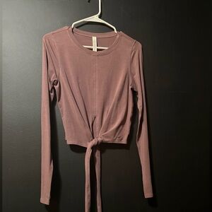 lululemon athletica Long Sleeve Tie-Front Top - Mauve